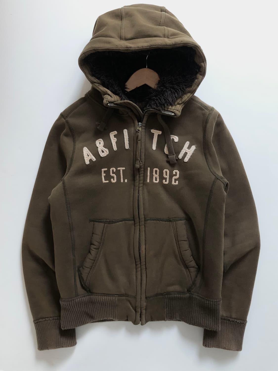 Abercrombie 아베크롬비 카키 브라운 울프조 후드집업 상품이미지3