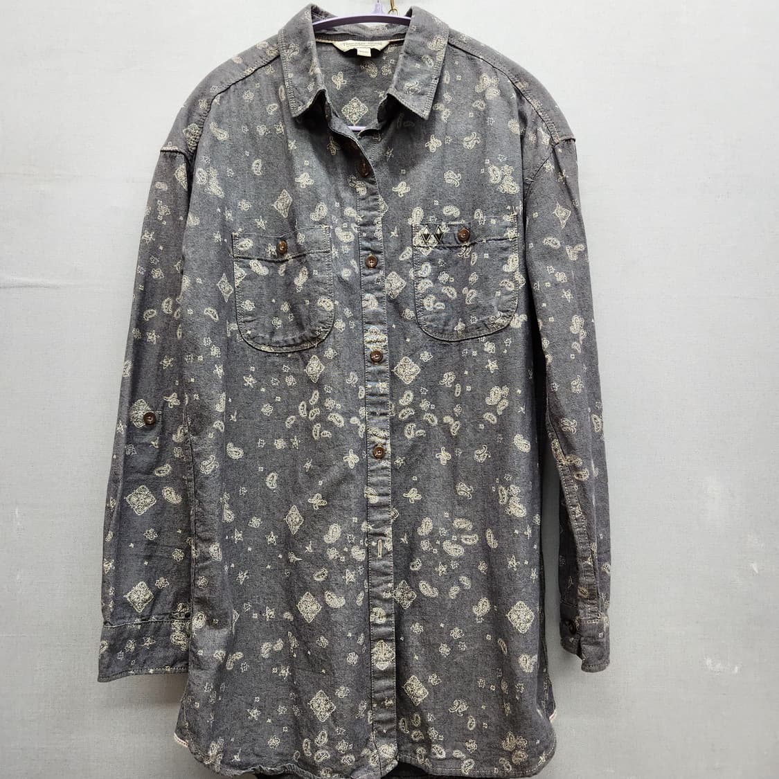 써스데이아일랜드 빈티지 페이즐리 패턴 웨스턴 셔츠 S(M) 상품이미지1