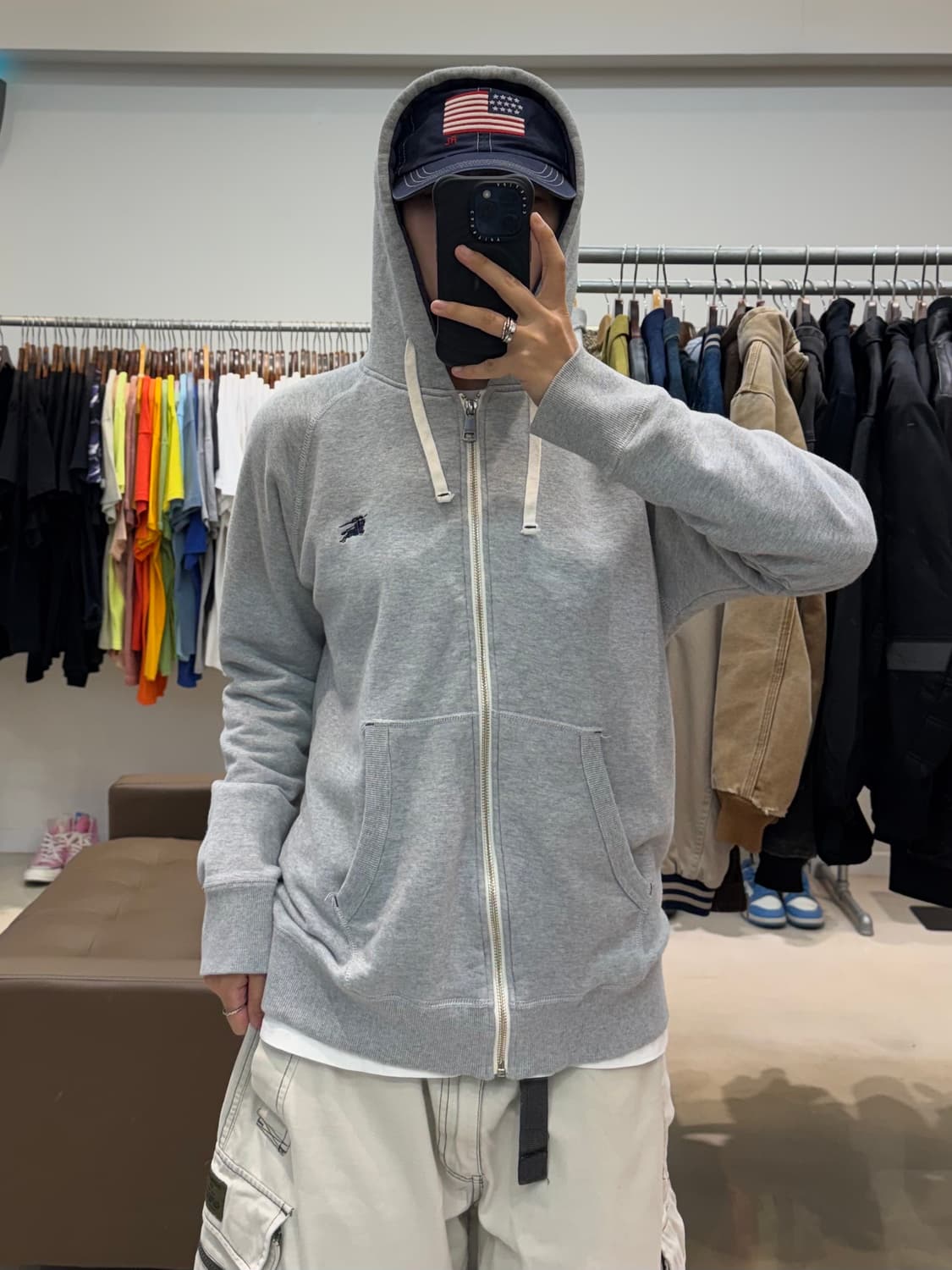 버버리 블랙라벨 후드집업 그레이 상품이미지6