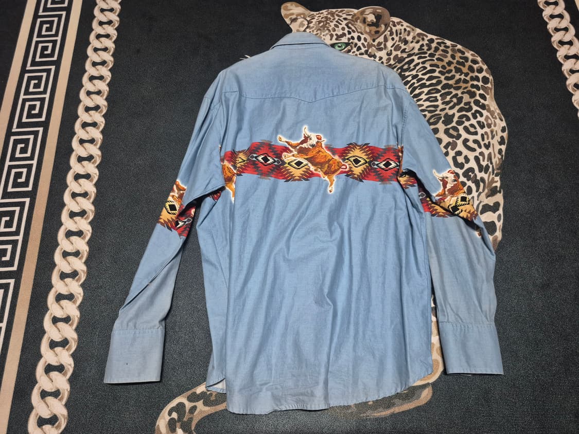 90's 랭글러 웨스턴 버튼다운 셔츠 XL 정품 상품이미지3