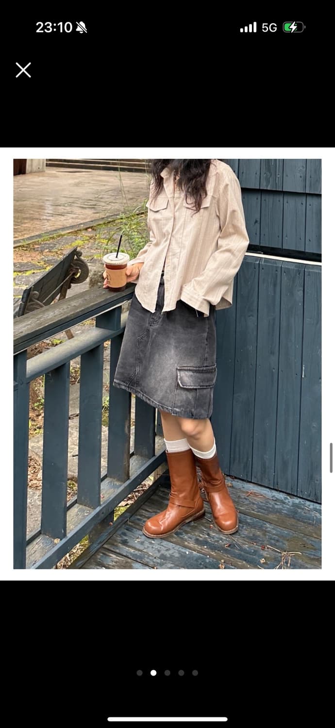 신시 빈티지 웨스턴 셔츠 (베이지) 상품이미지2