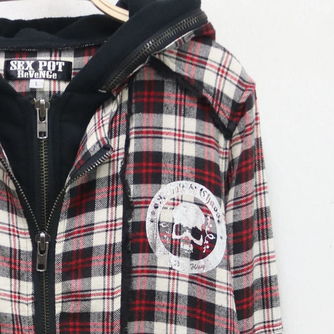 섹스팟리벤지 체크 펑크 후드 집업  60882 상품이미지6