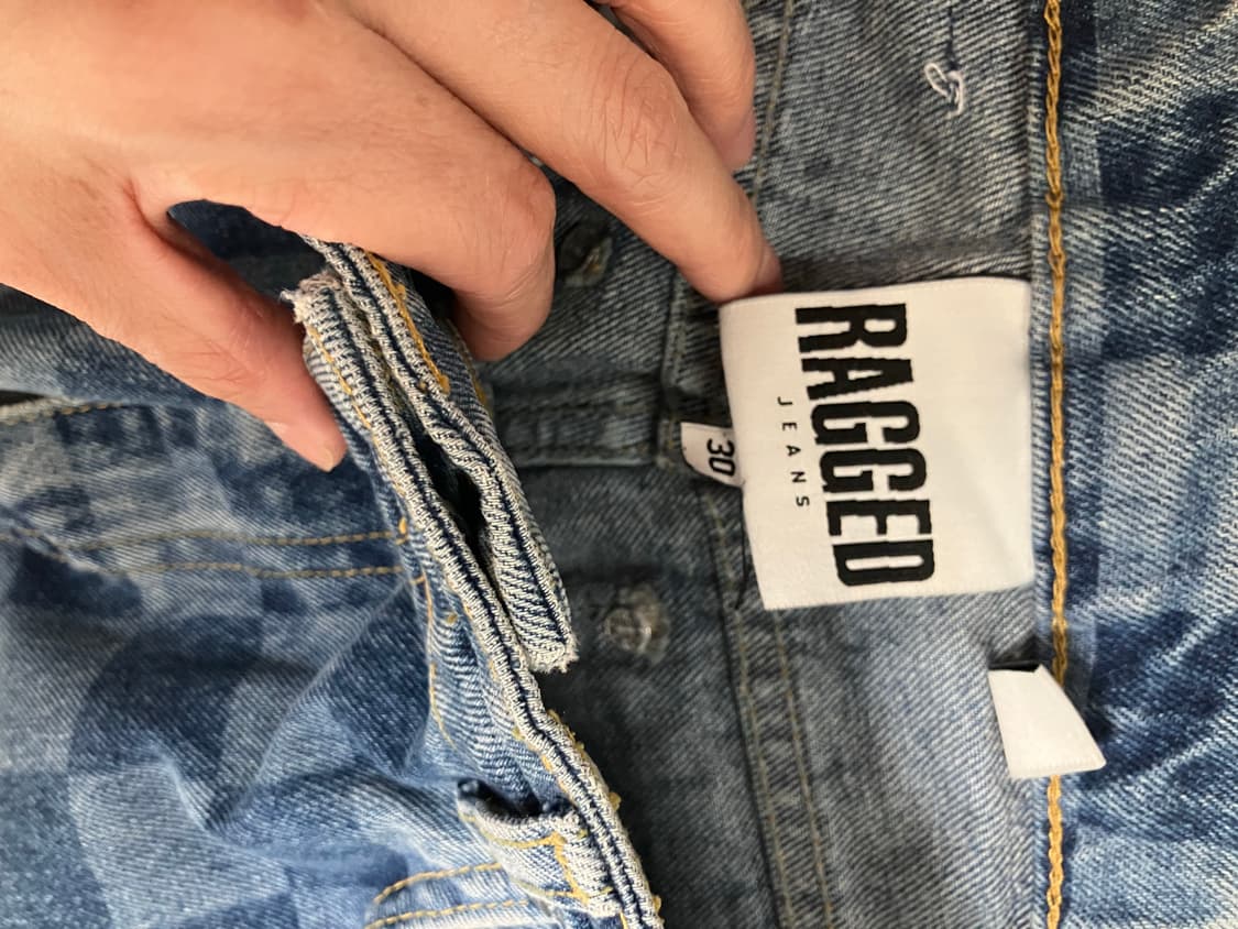 The Ragged Priest 체커보드 데님 팬츠 청바지 상품이미지3