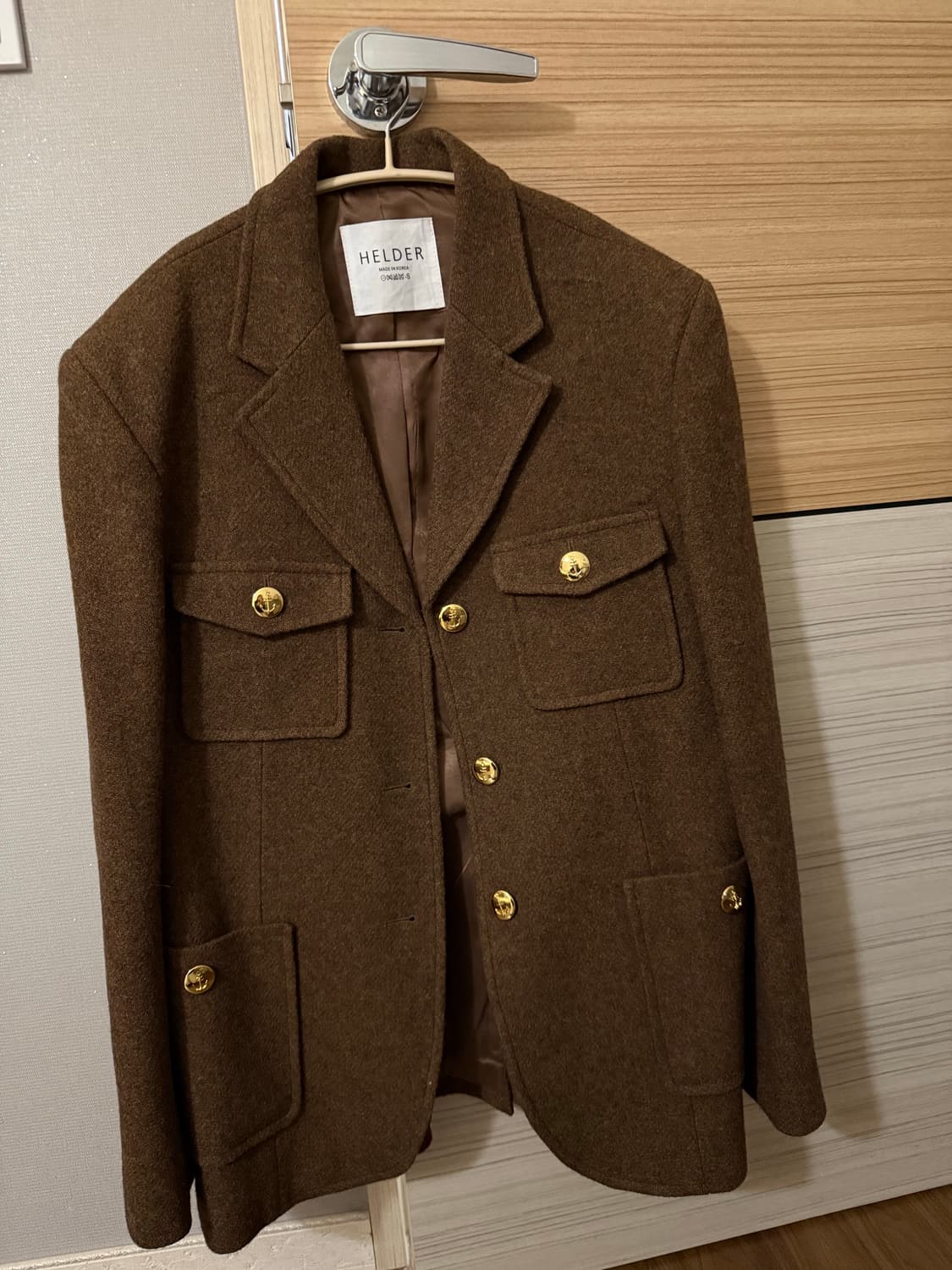 헬더 금장 사파리 울자켓 상품이미지5