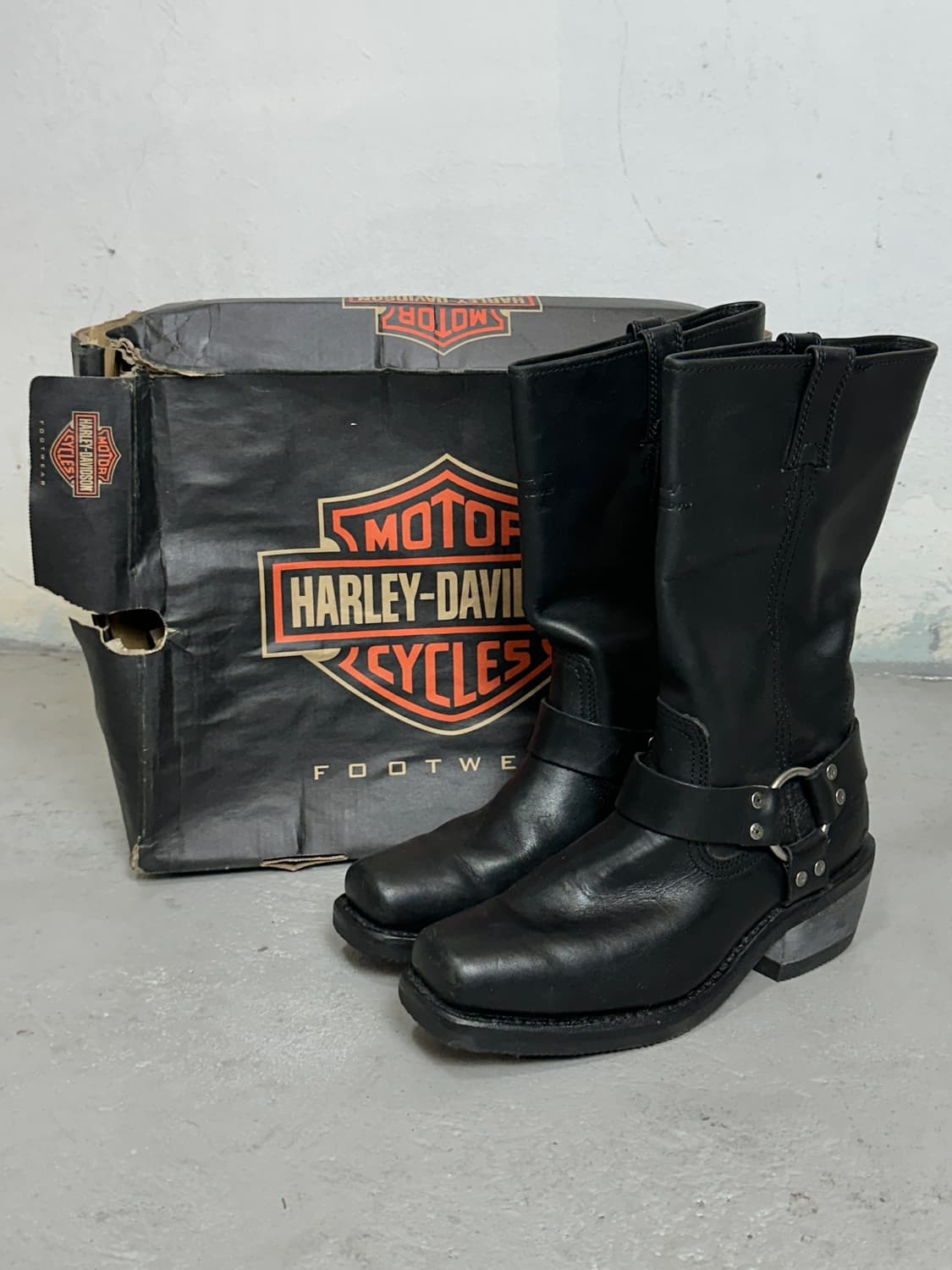 할리데이비슨 모터사이클 부츠 엔지니어 부츠 사이드짚 상품이미지1