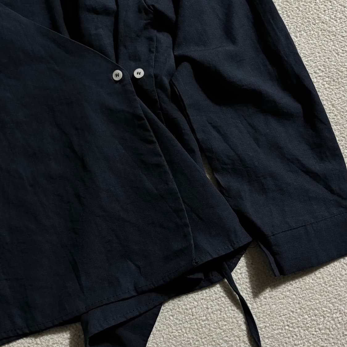 보세 네이비 타이랩 블라우스 셔츠 상품이미지4