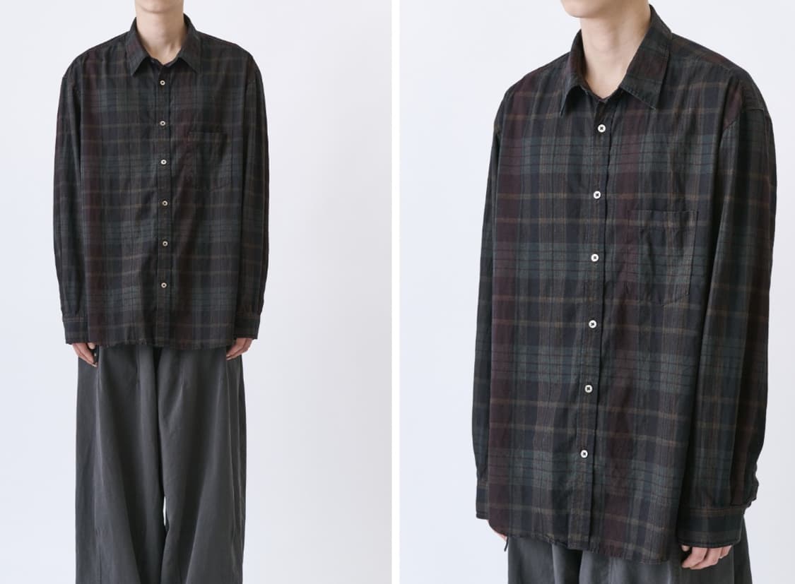 L)이얼즈어고 잉크 다이드 보일드 포이카 셔츠 상품이미지1