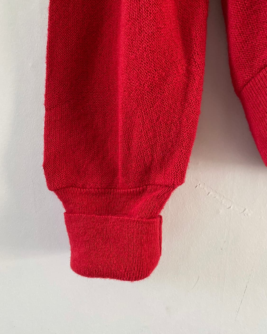 80s 빈티지 THANE 레드 아크릴 가디건 상품이미지6