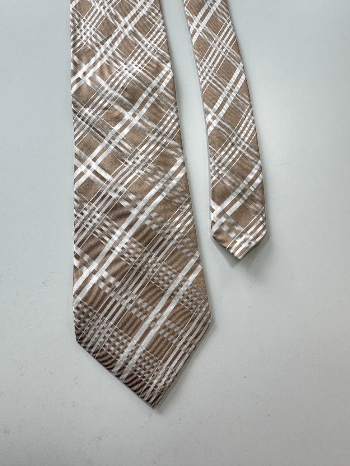 빈티지 실크 체크 넥타이 8.9cm 상품이미지4