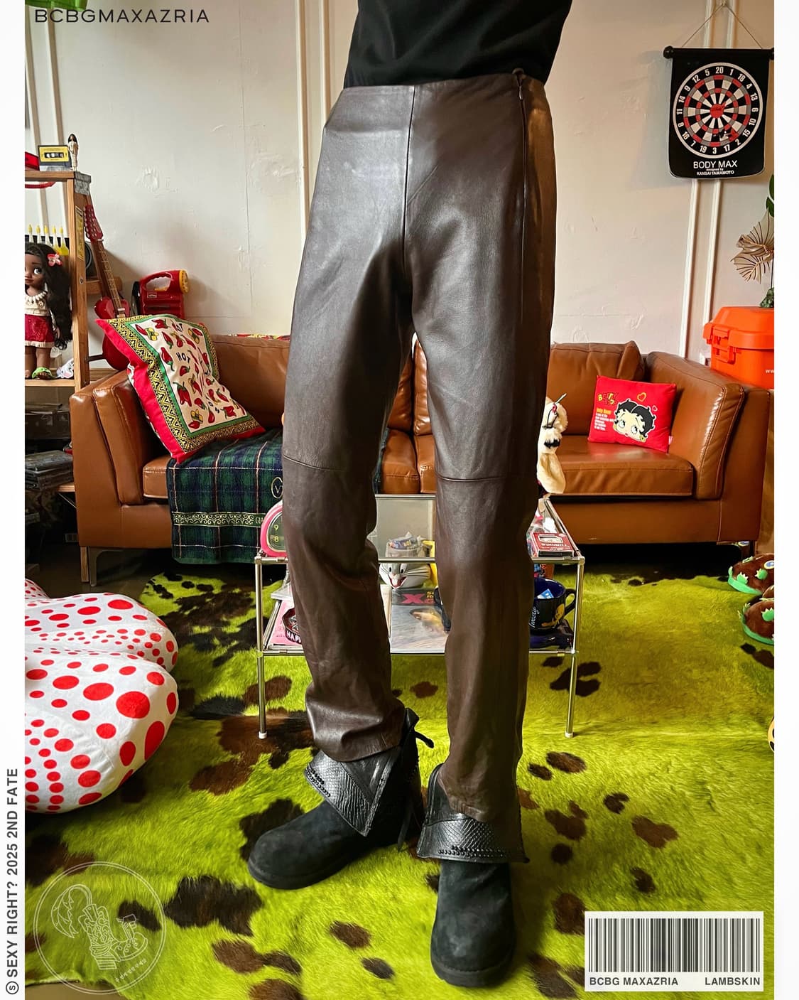 BCBG Maxazria Lambskin Leather Trouser 상품이미지1