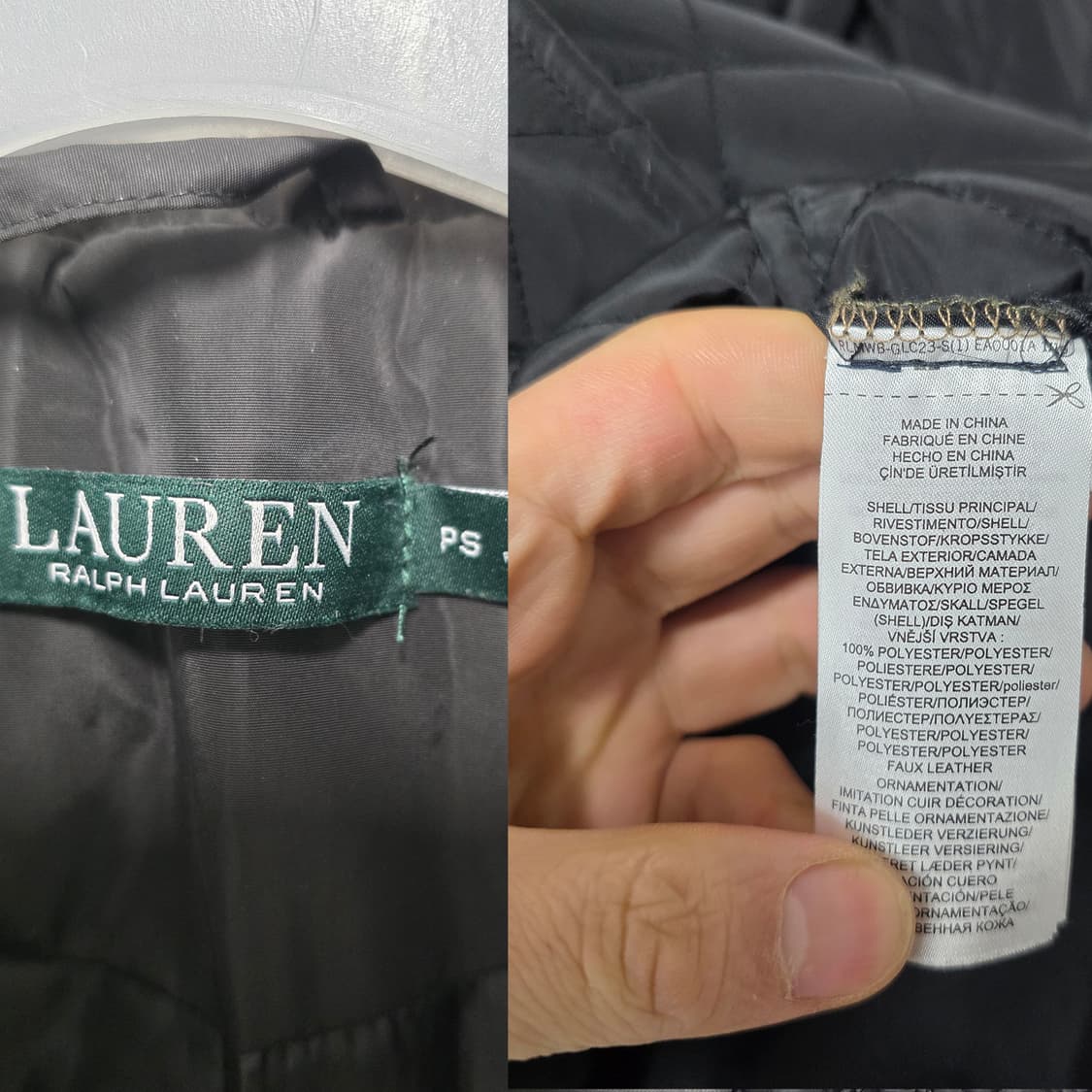 택포_ 폴로랄프로렌 퀼팅 코트 M 상품이미지2