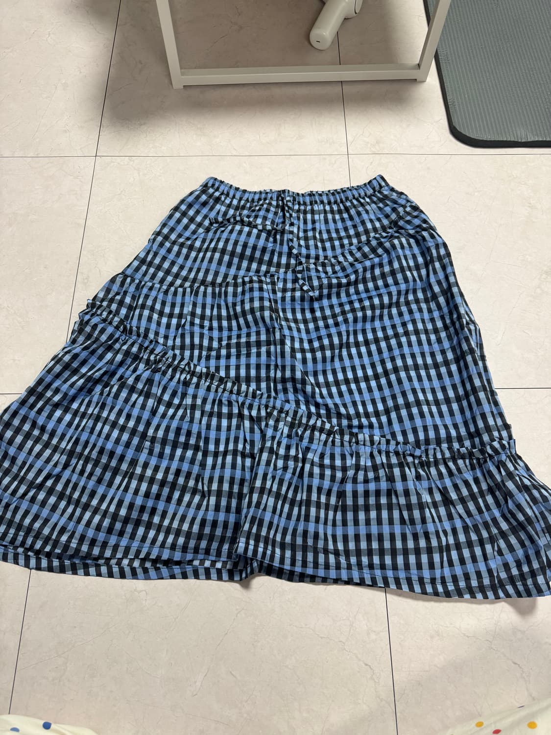 ENZOBLUES 셔링 밴딩 스커트 (Blue) 상품이미지4