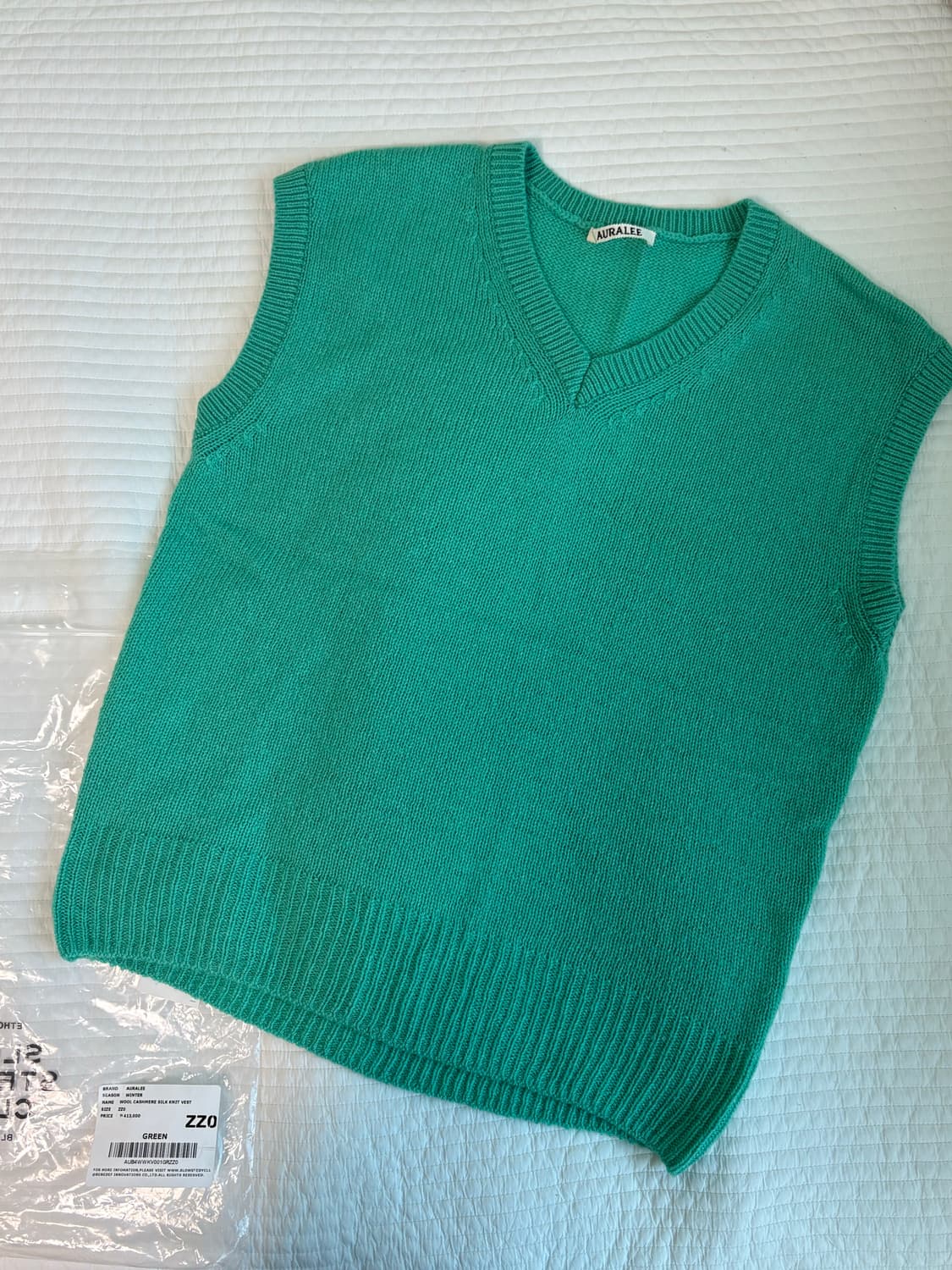 오라리 실크 캐시미어 니트 베스트 상품이미지2