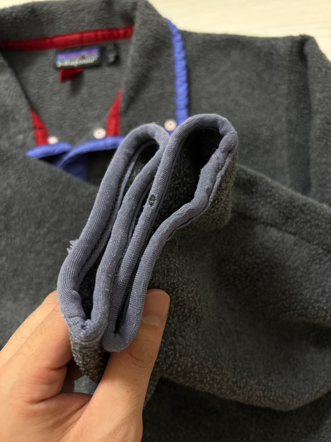 90s 파타고니아 신칠라 스냅 T 그레이 퍼플 xs 상품이미지6