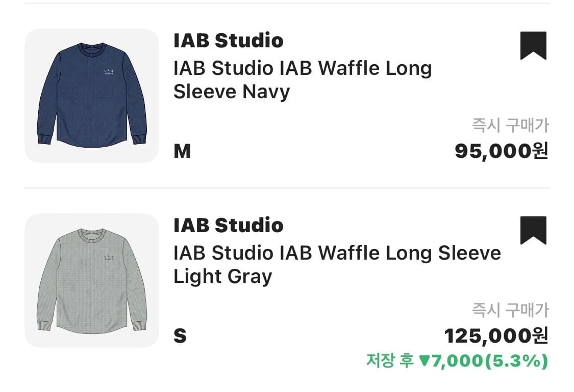 아이앱 와플 긴팔티 상품이미지1