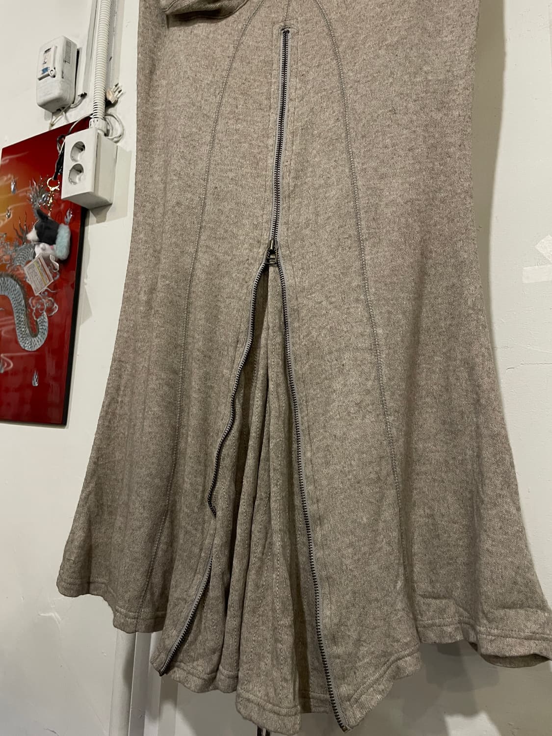 g.o.a 고아 입체포켓 오트밀 지퍼스커트 갸루 y2k 상품이미지8