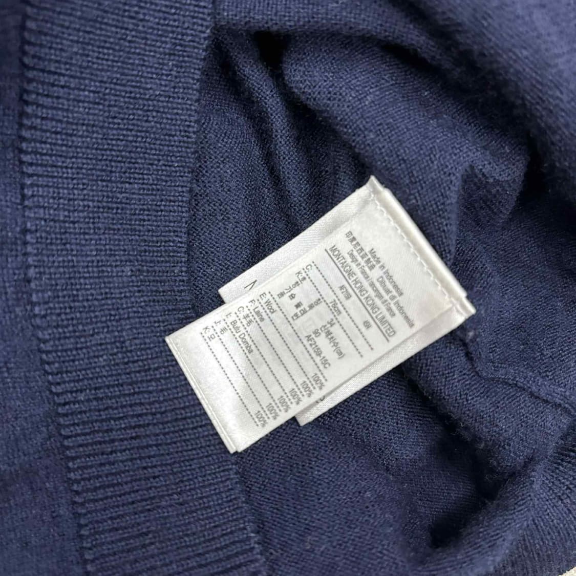 라코스테 네이비 울 100% 걸즈 크루넥 니트(90) 상품이미지5