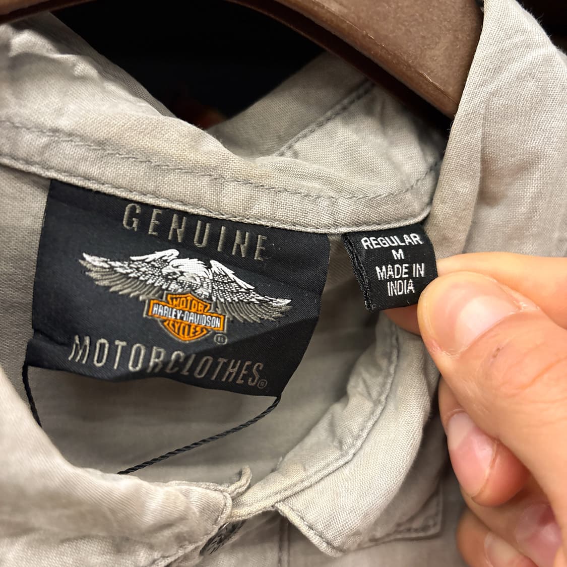 할리데이비슨 새틴스티치 바앤쉴드 워크포켓 코튼 반팔셔츠 N1253 상품이미지7