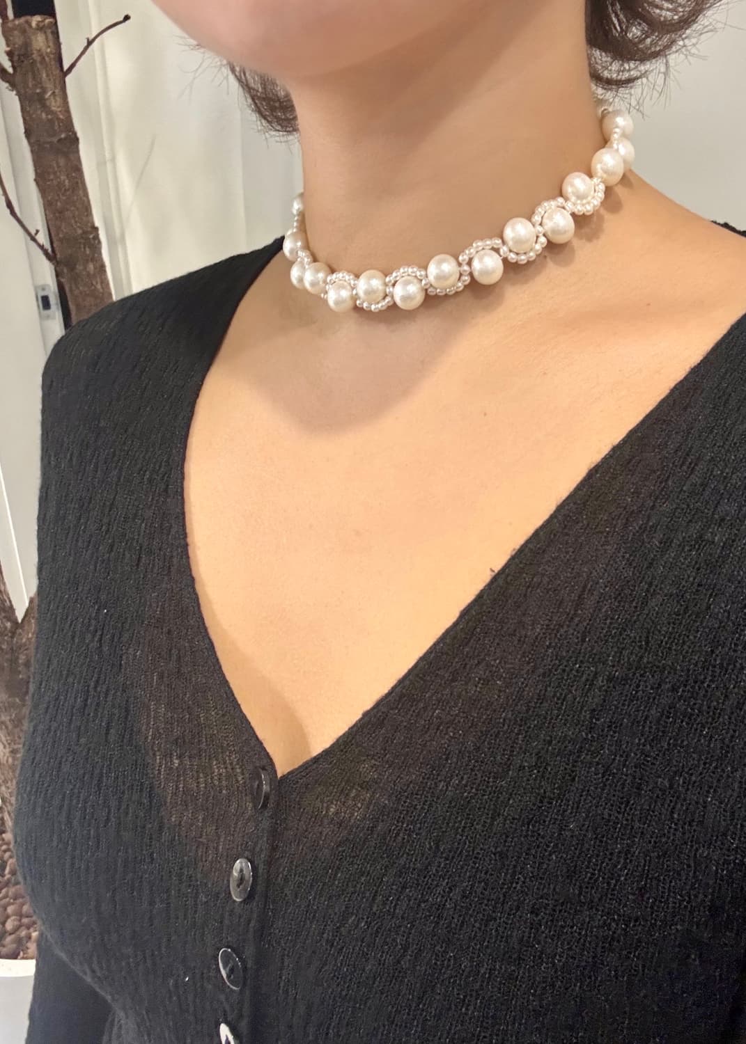진주목걸이 초커형 상품이미지1