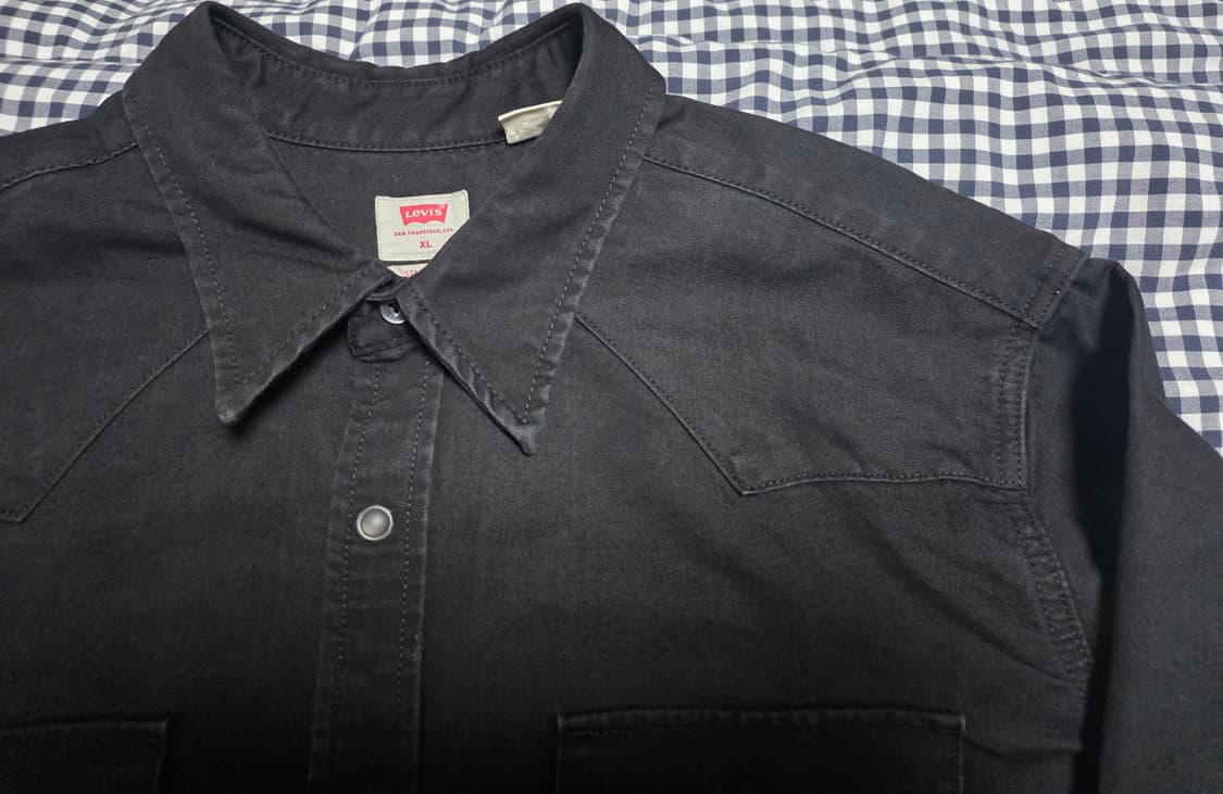 리바이스 웨스턴 셔츠 블랙 XL 상품이미지2