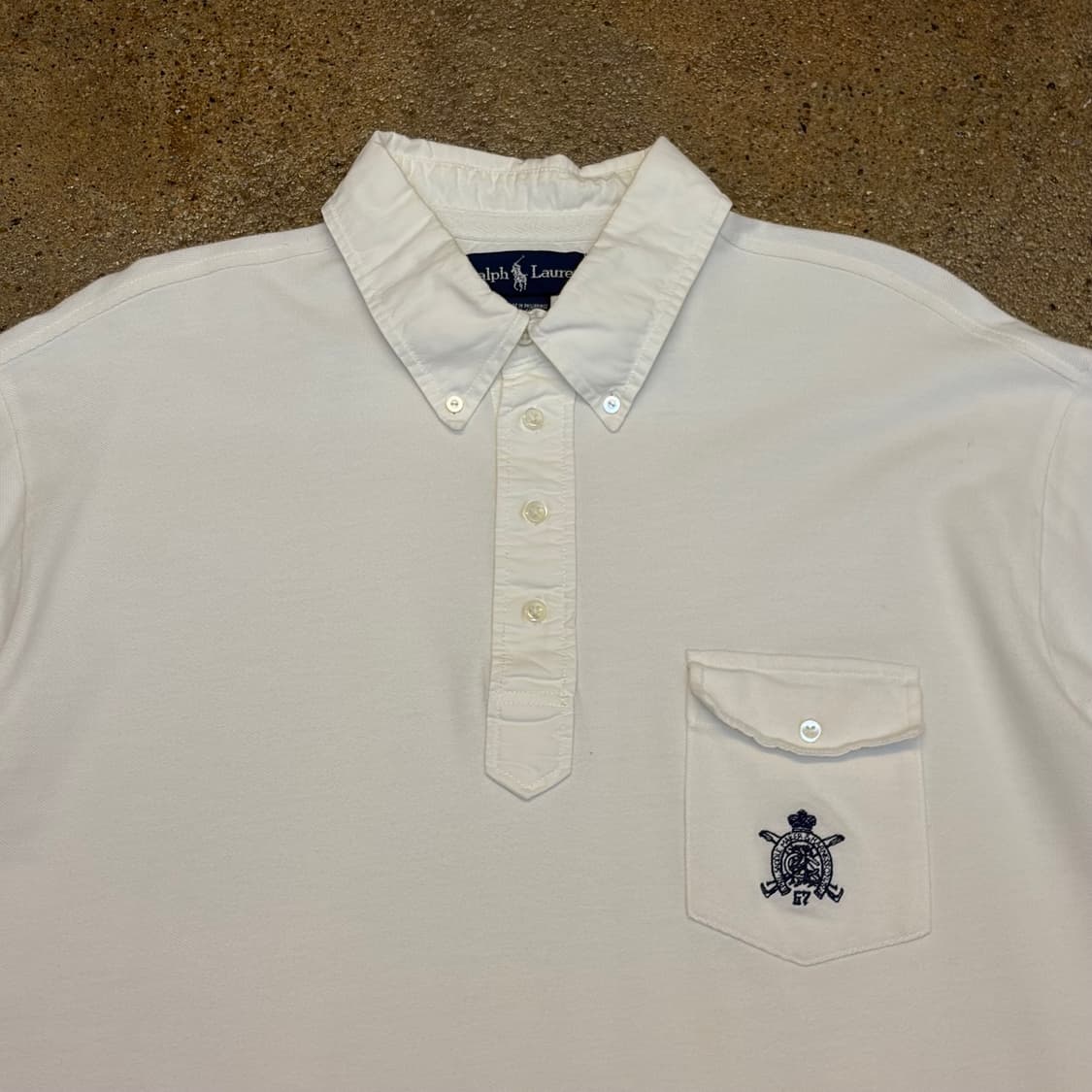 새상품급 90s 미국 빈티지 폴로랄프로렌 PK원단 럭비티 카라티 상품이미지3