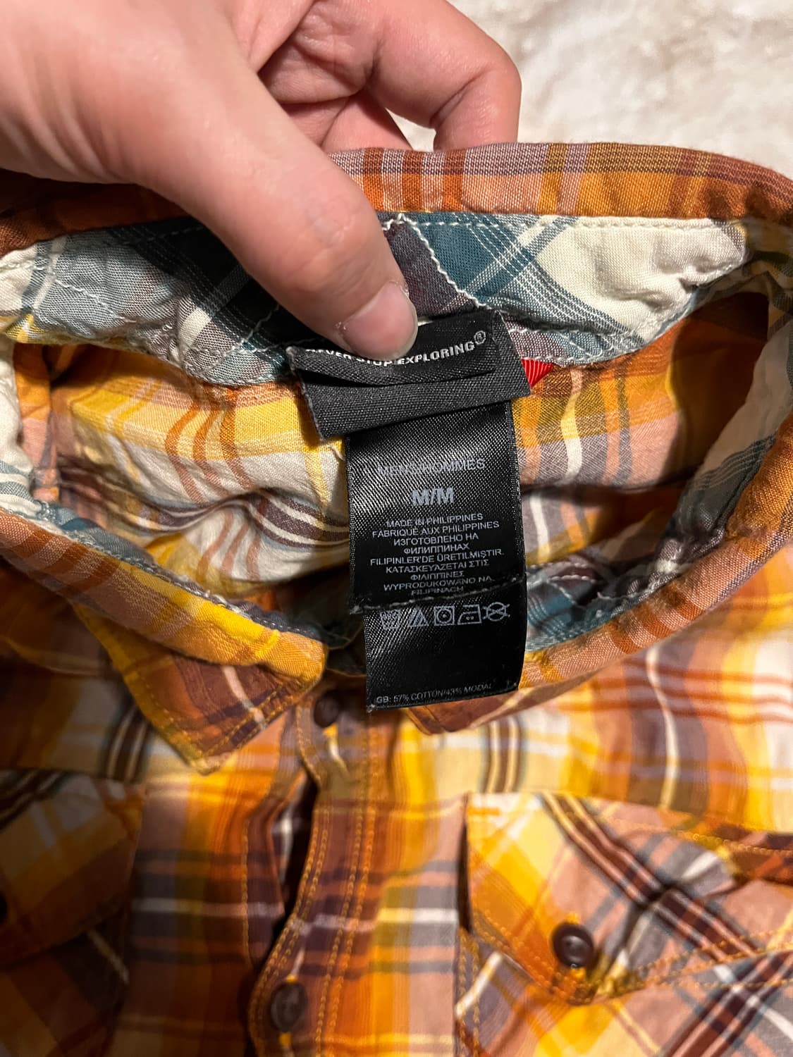 노스페이스 체크셔츠 M사이즈 상품이미지2