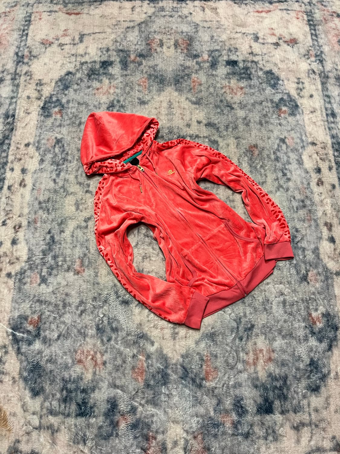 Kissmark 00s gal pink leopard velour hoo 상품이미지1