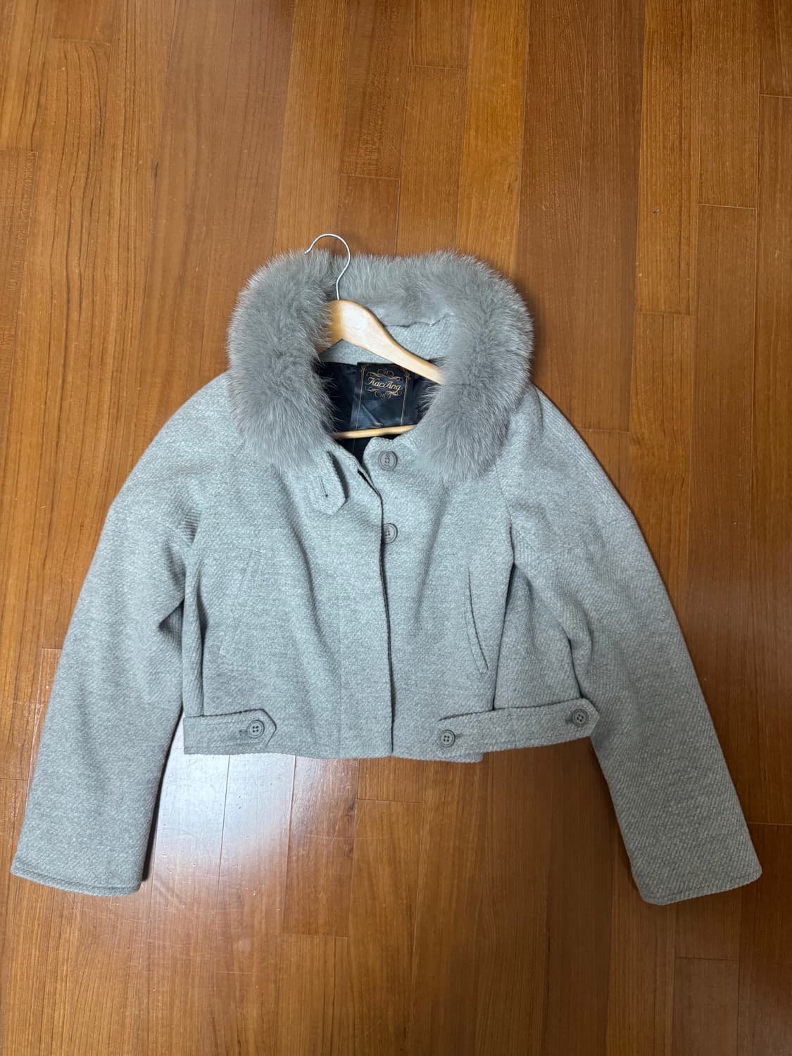 빈티지 크롭 하프코트 상품이미지1