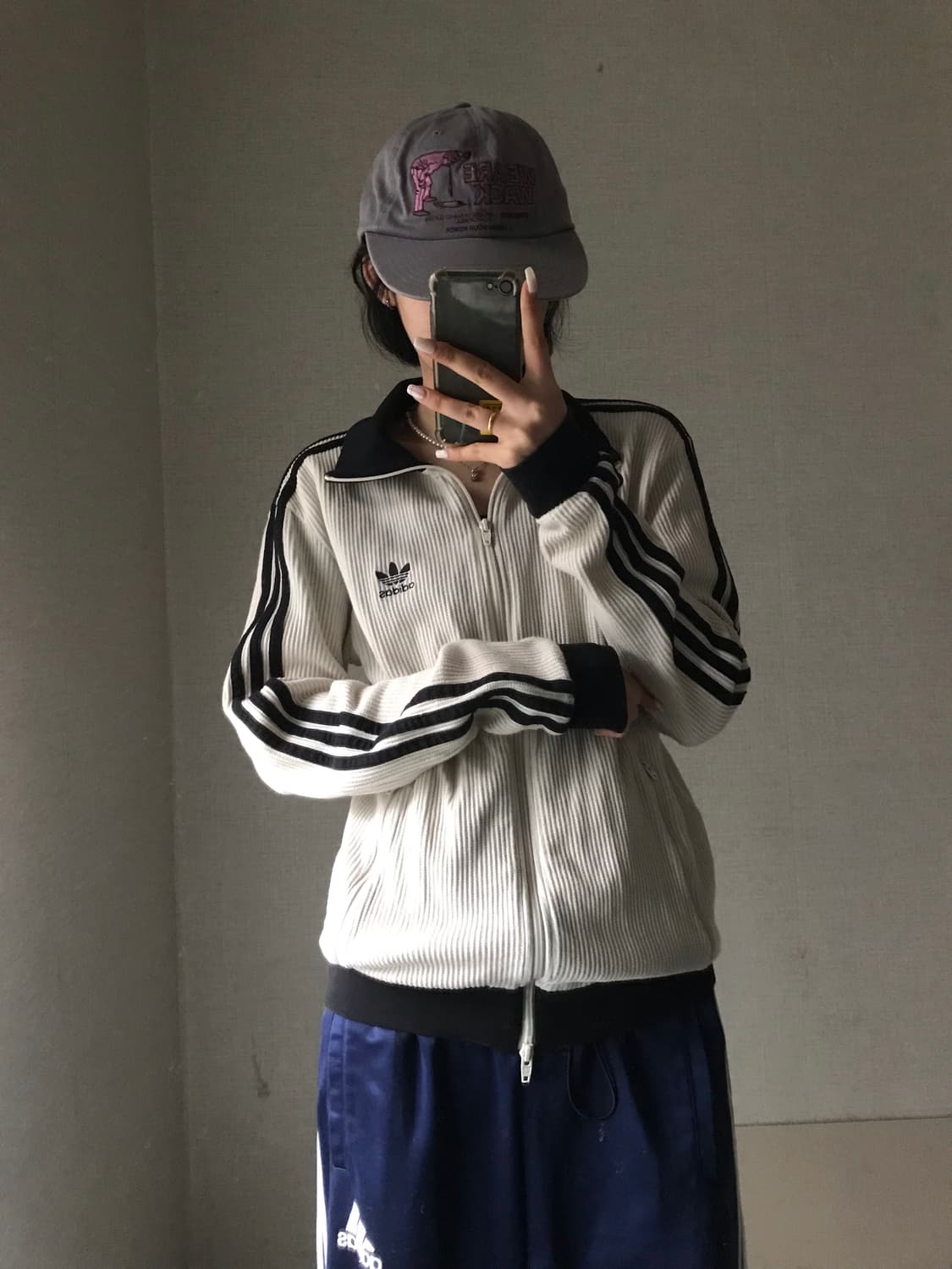 아디다스 아이보리 와플 트랙탑 상품이미지2