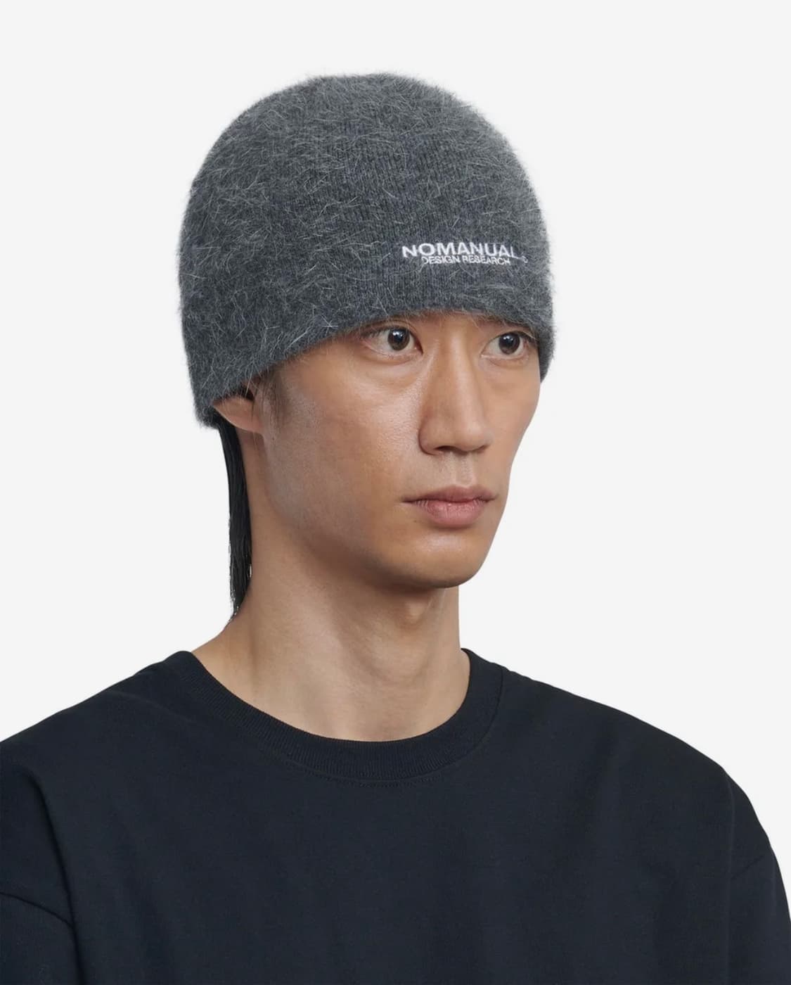 노매뉴얼 NM HAIRY BEANIE - CHARCOAL 상품이미지5