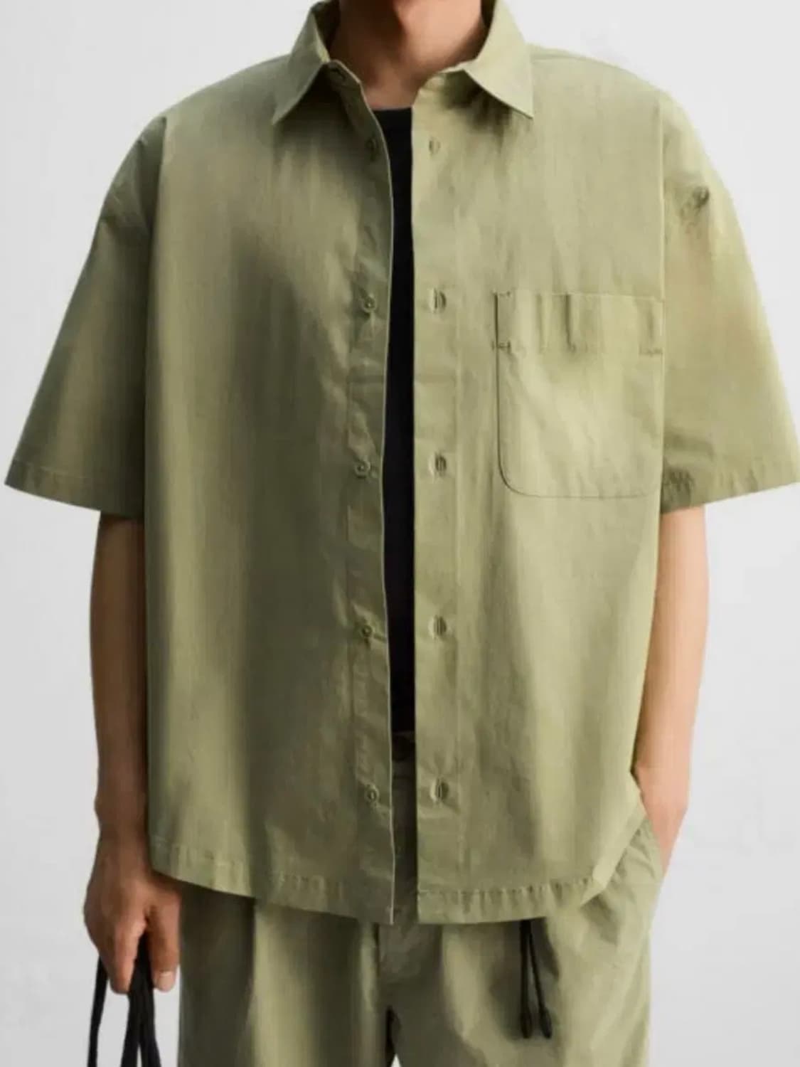 자라/ 워시드 포플린 반팔 셔츠/ M 상품이미지3