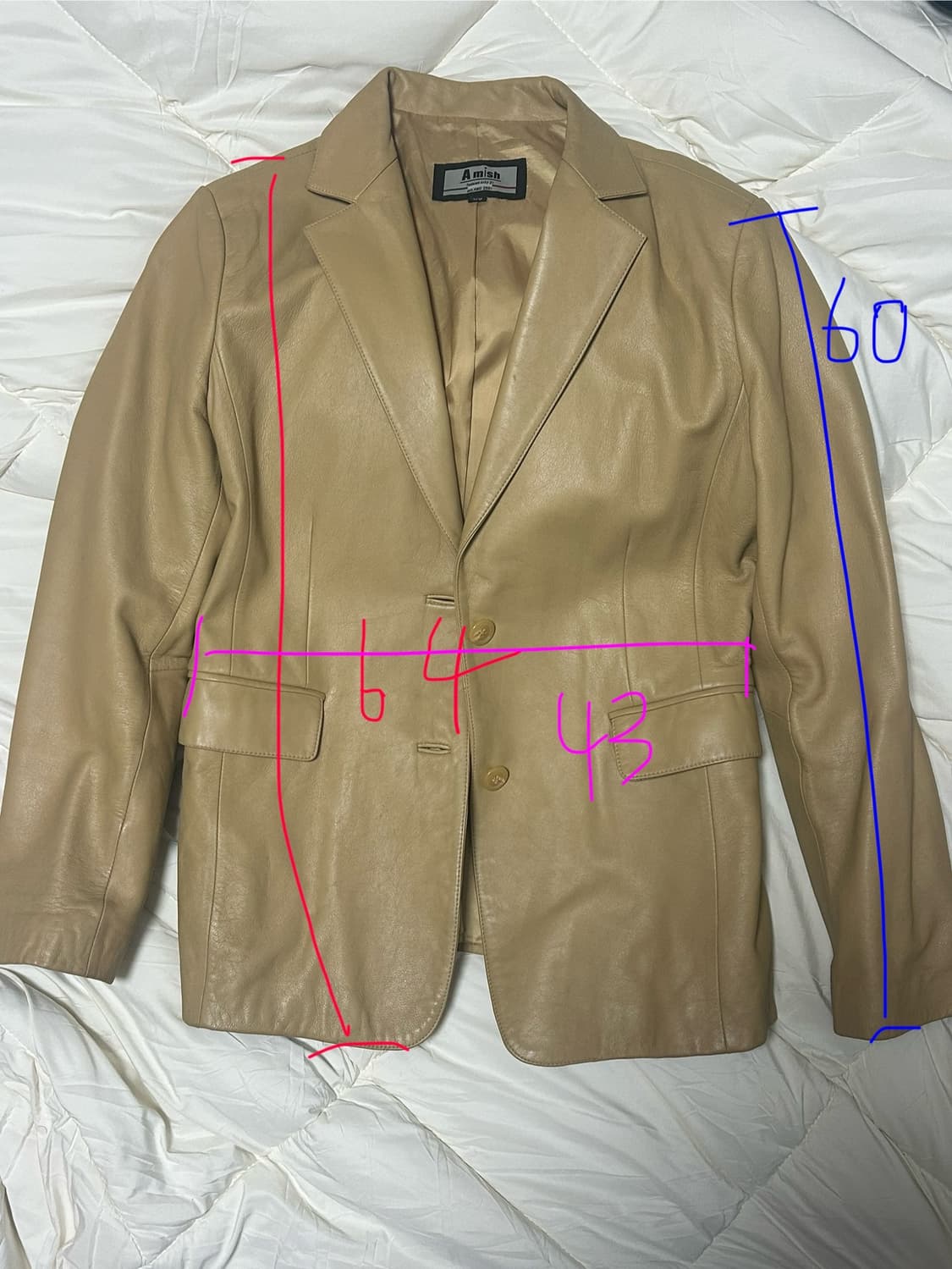 양가죽 브라운 자켓 상품이미지2