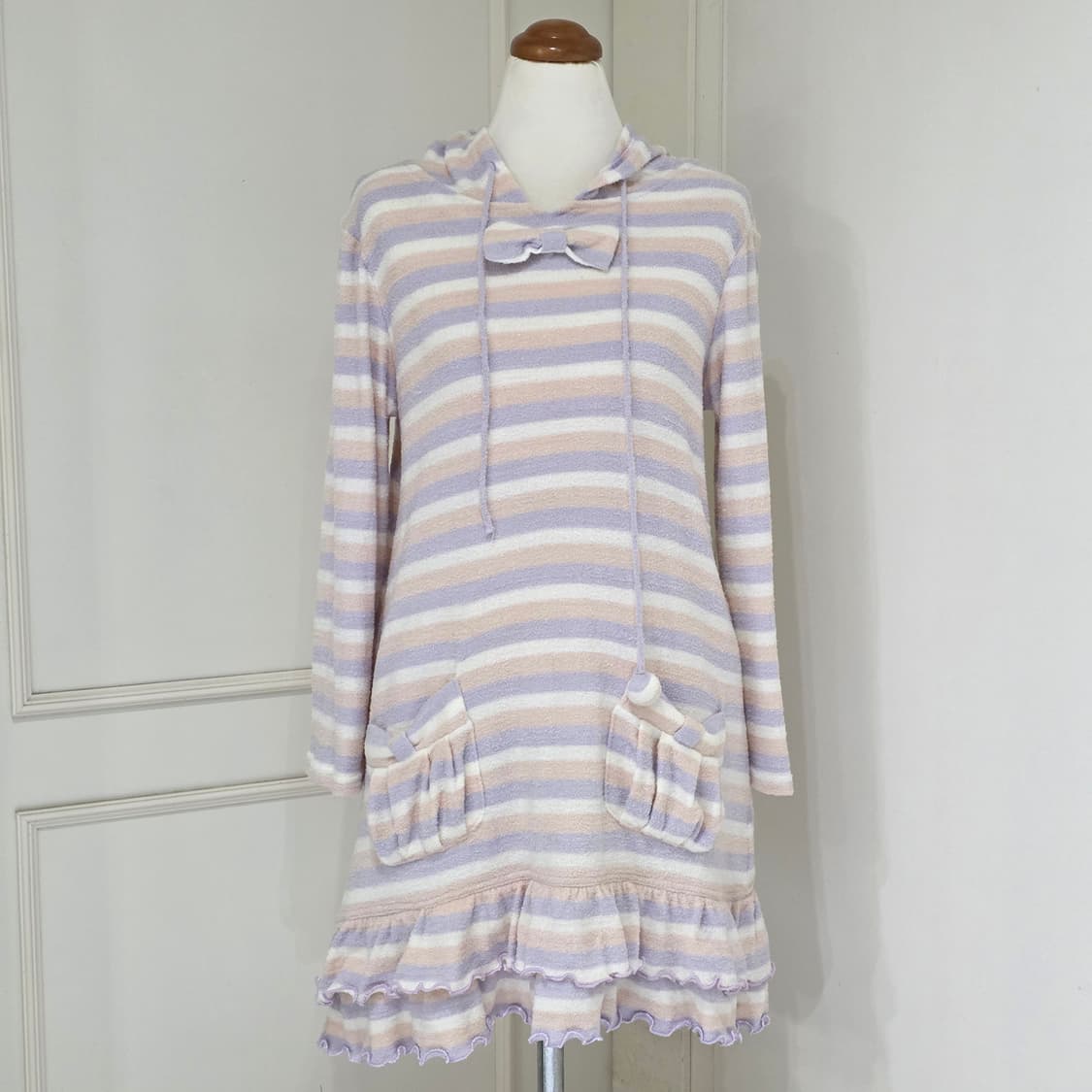 일본빈티지) 솜사탕 히메갸루st 폼폼이 캉캉 로걀 후드 리본 로리타원피스 상품이미지2