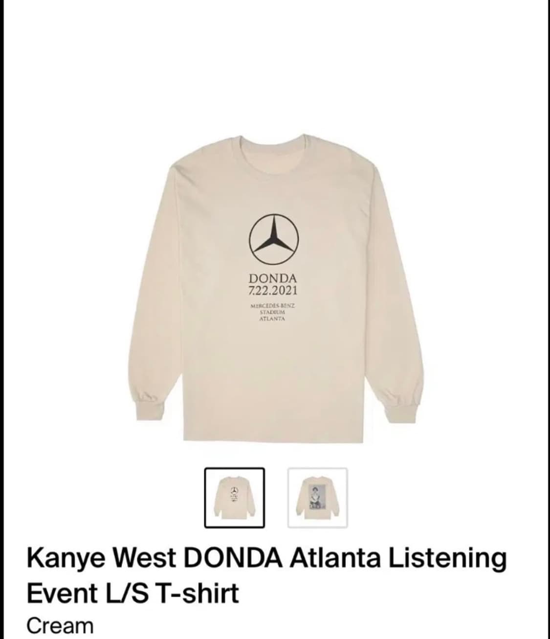 칸에 돈다 벤츠 롱슬리브 크림 라지 상품이미지1