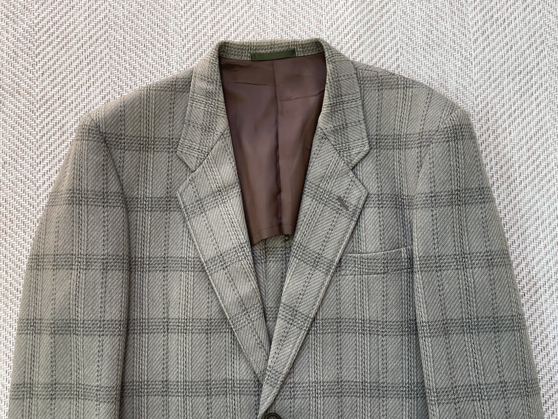 빈티지 캐시미어 체크 블레이저 J04149 상품이미지5