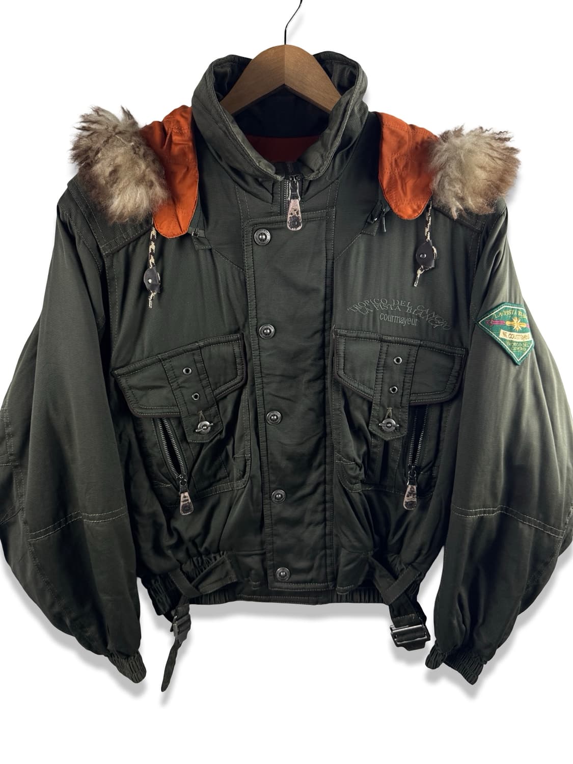 90s vintage fur shell bomber jacket2354 상품이미지1