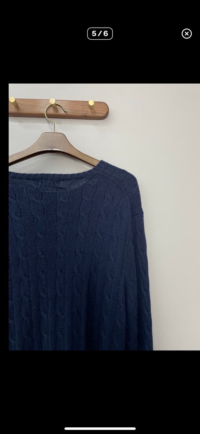 폴로랄프로렌 네이비 꽈배기 니트 A2420 상품이미지5