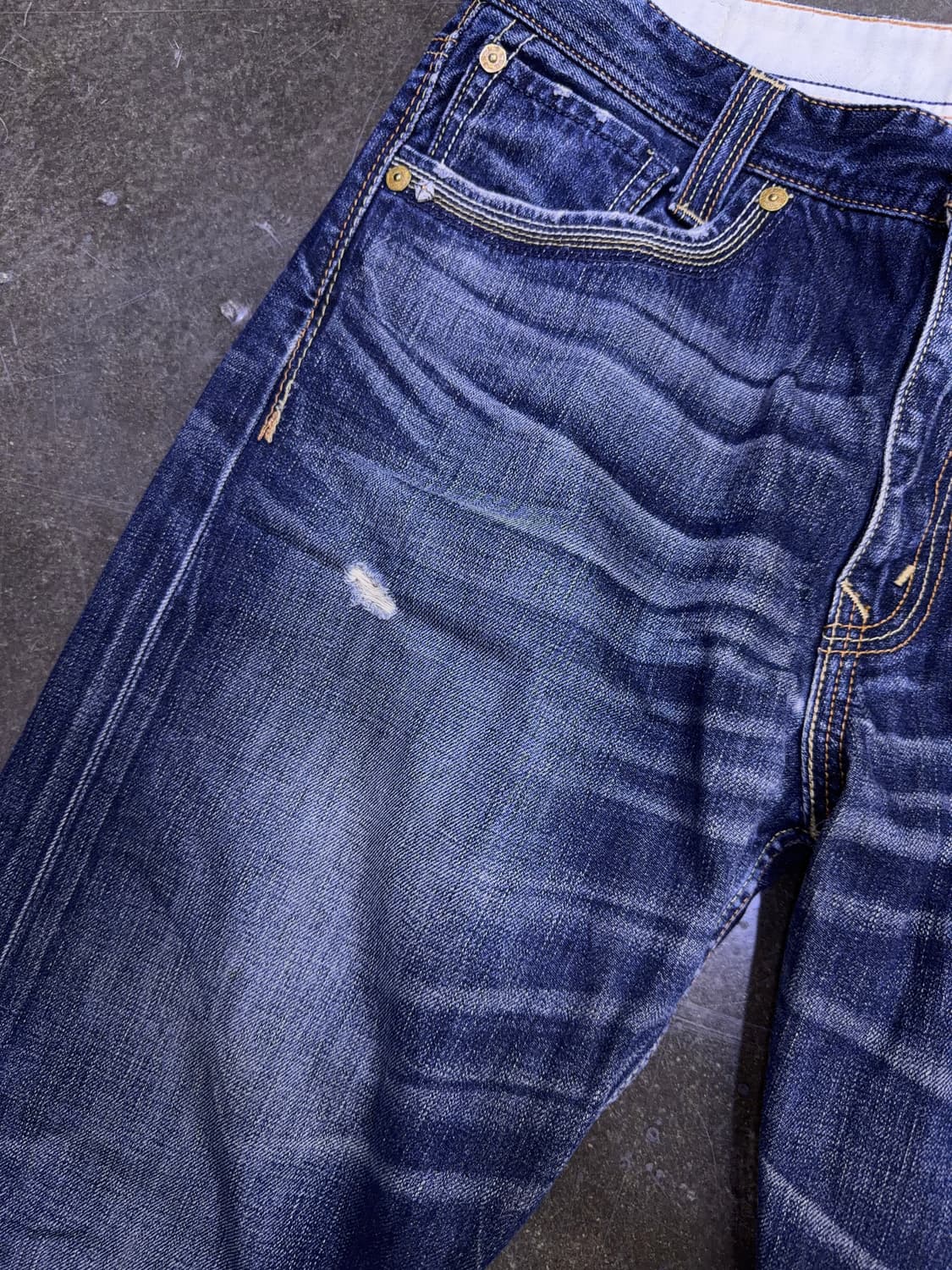 리바이스 523 스트레이트핏 빈티지 워싱 포켓 데님팬츠 34 상품이미지5