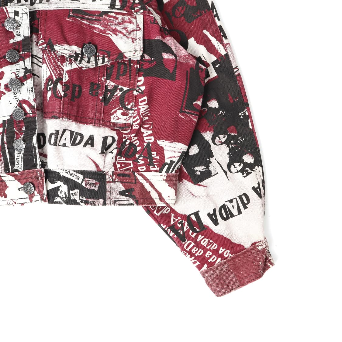 90s Modzart london 아티스트 페인팅 크롭 데님자켓 상품이미지4
