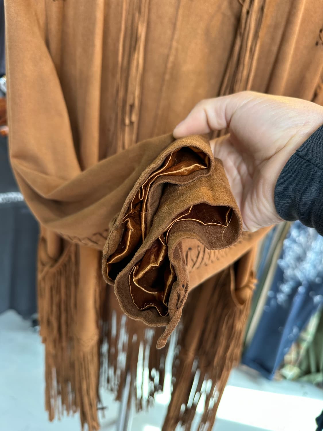 리얼 레더 스웨이드 프린지 웨스턴 자켓 우먼스 상품이미지6