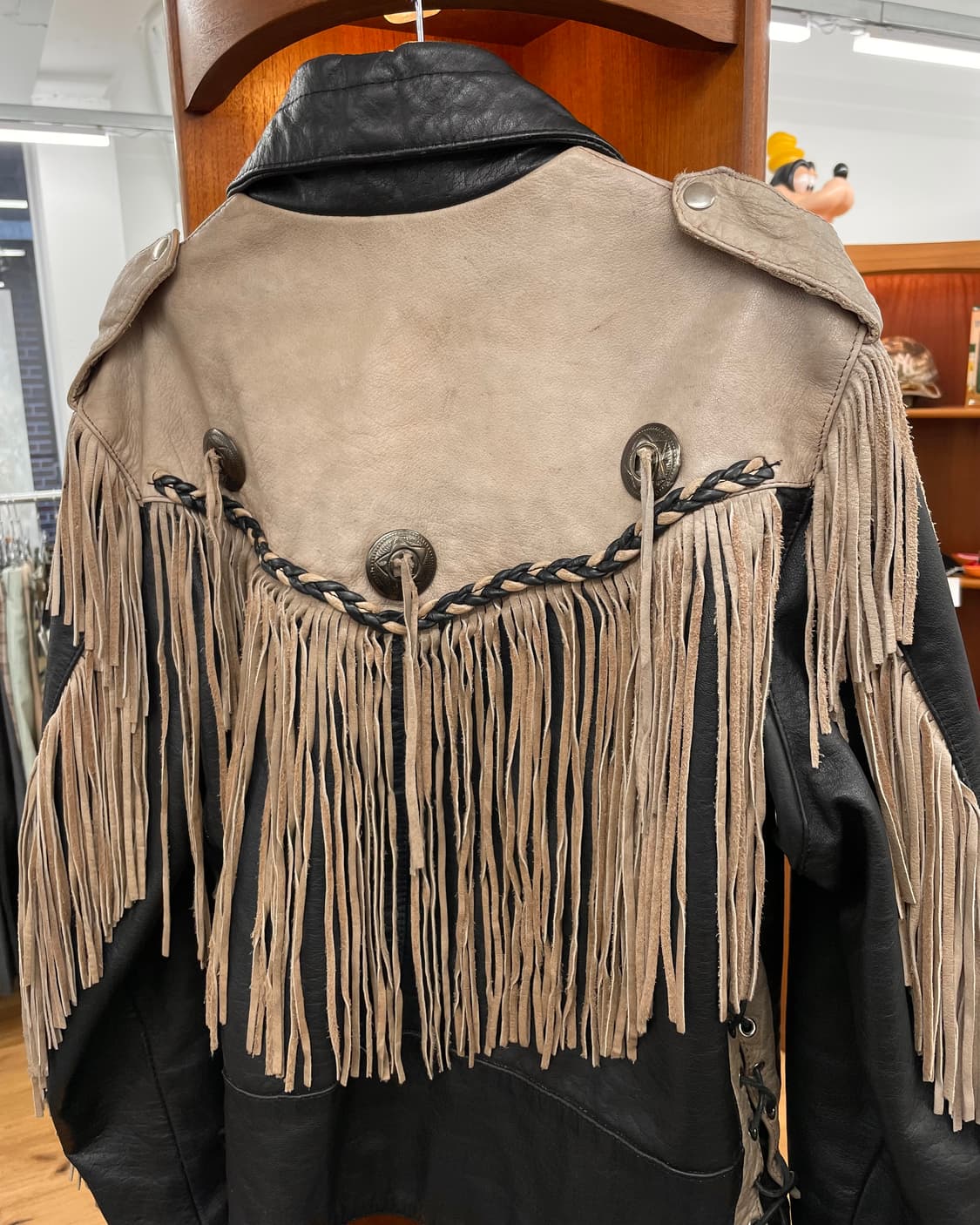 [46] 80s 레더 프린지 웨스턴 자켓 상품이미지3