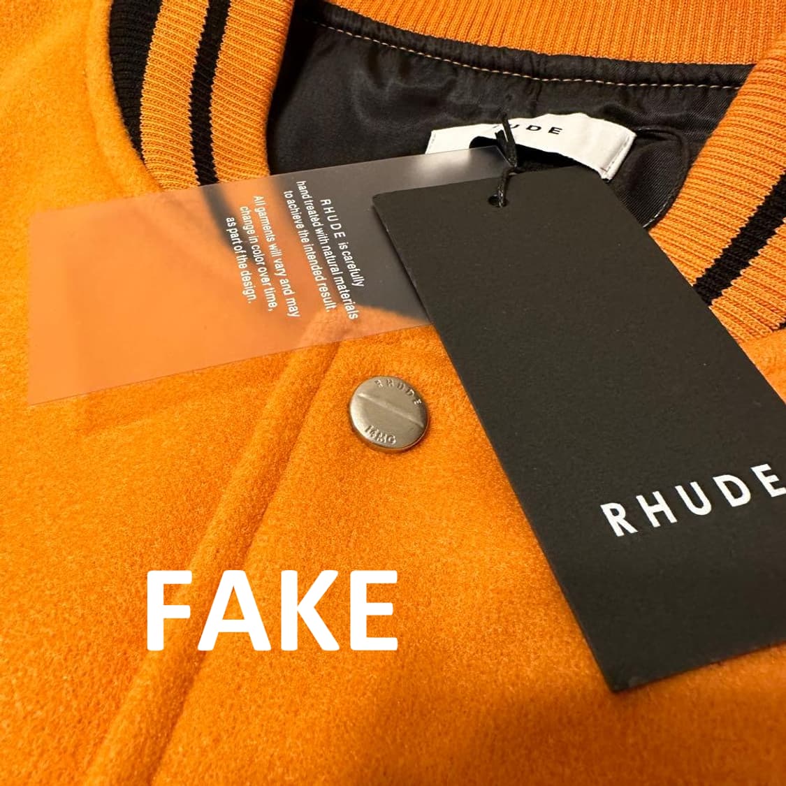 L) RHUDE 루드 라이트닝 바시티 상품이미지3