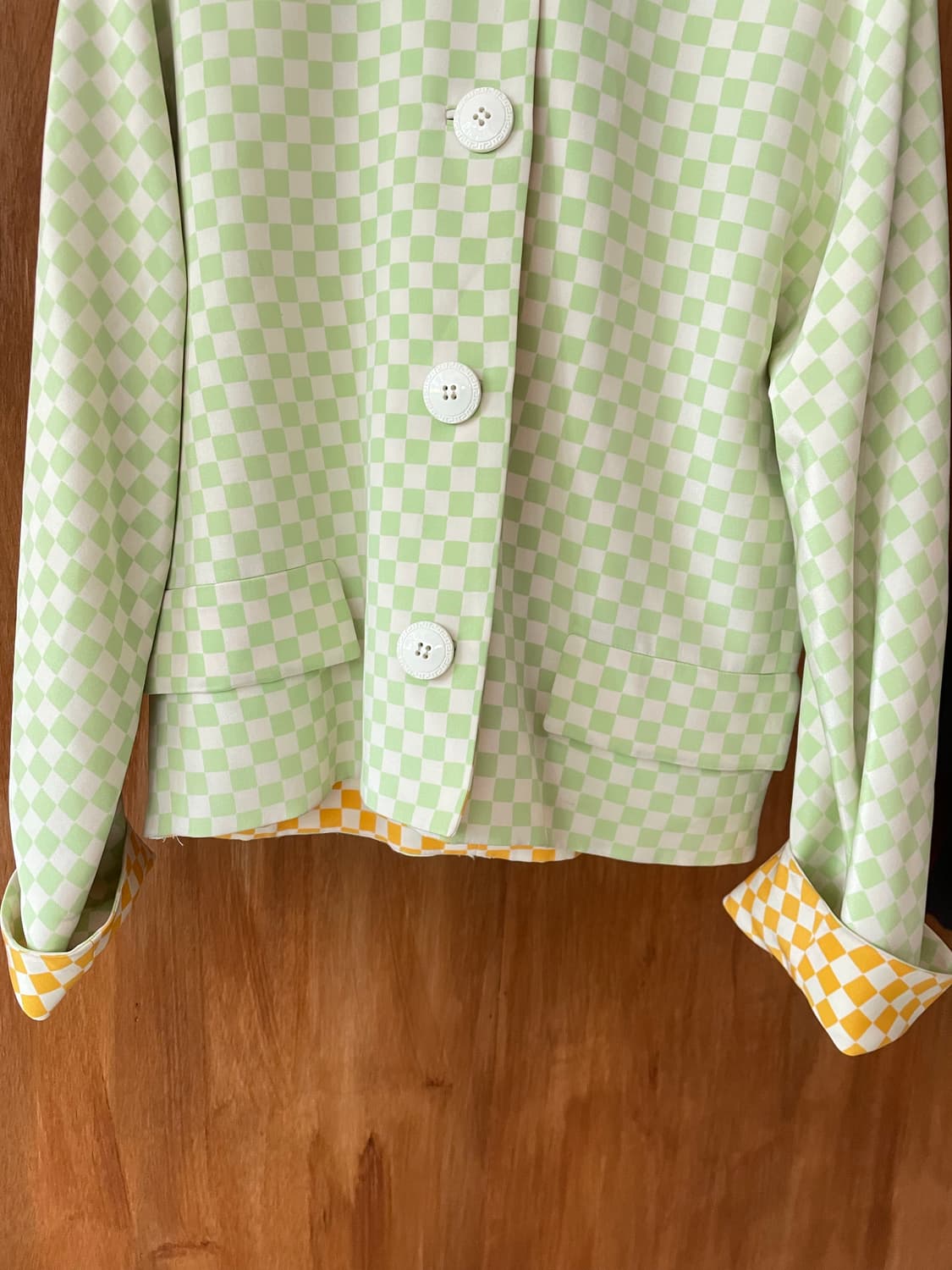 VERSACE checker board jacket 상품이미지6