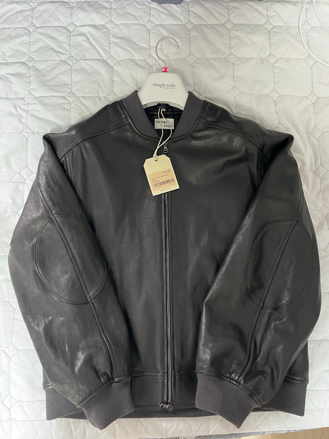 러프사이드 레더 봄버 2사이즈 상품이미지1