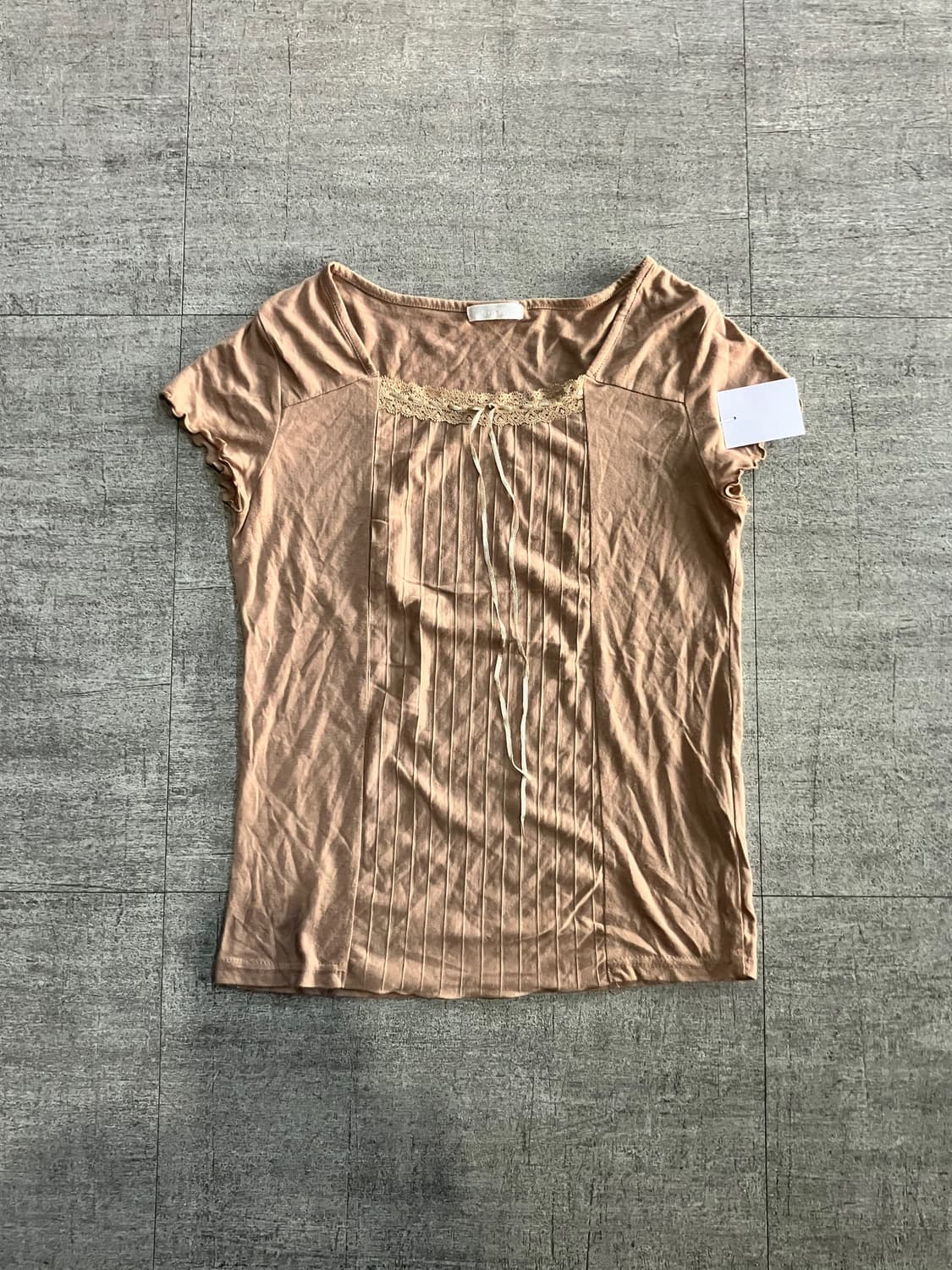 일본빈티지 Vebmelbbe 하구미모리걸 달천깔페어리 레이스리본티셔츠 상품이미지1