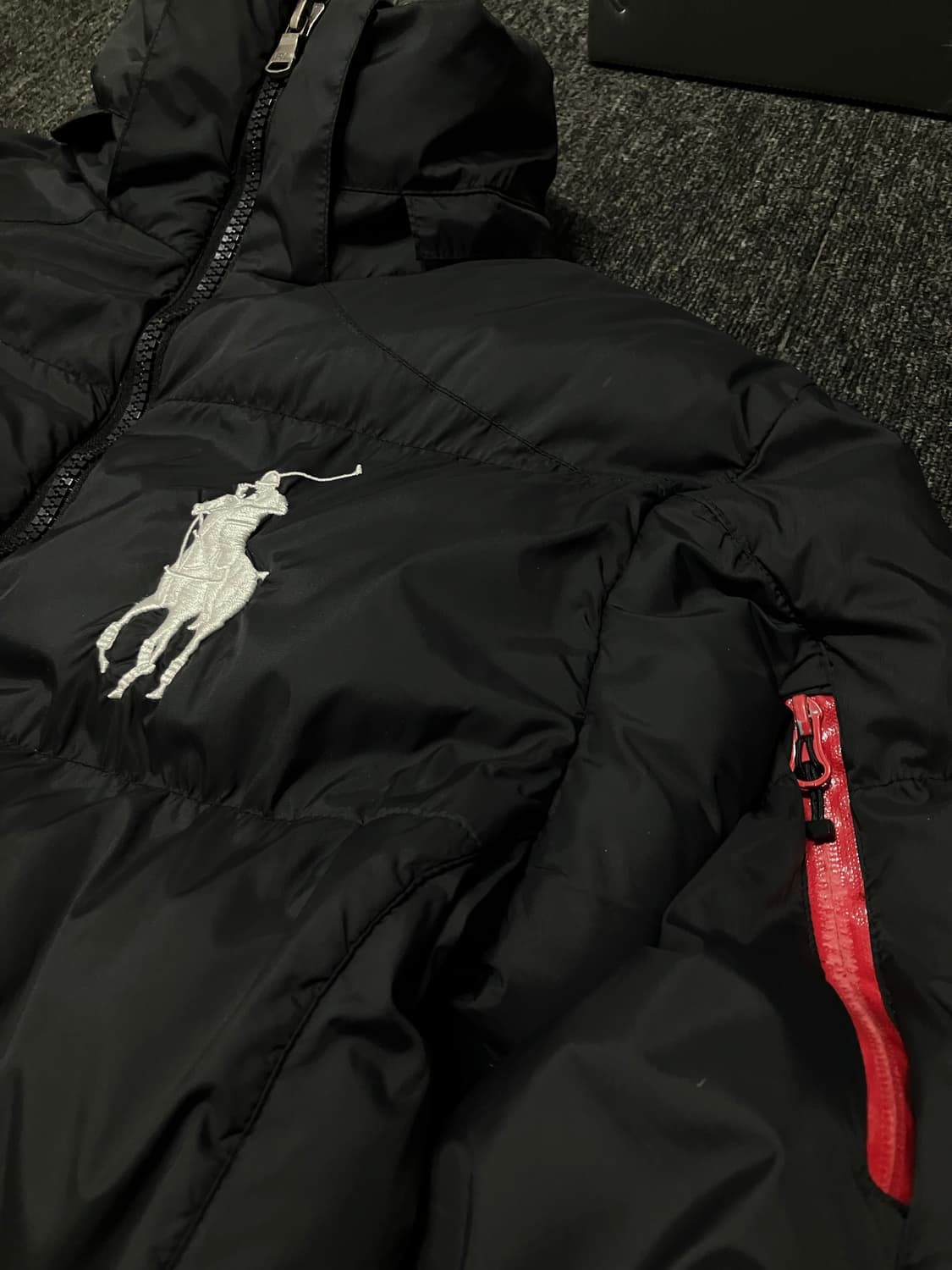 폴로 빅포니로고 패딩 USA 블랙 상품이미지3