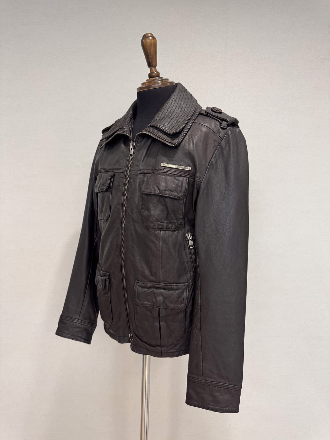 Superdry Originals 리얼 레더 필드 자켓 상품이미지3