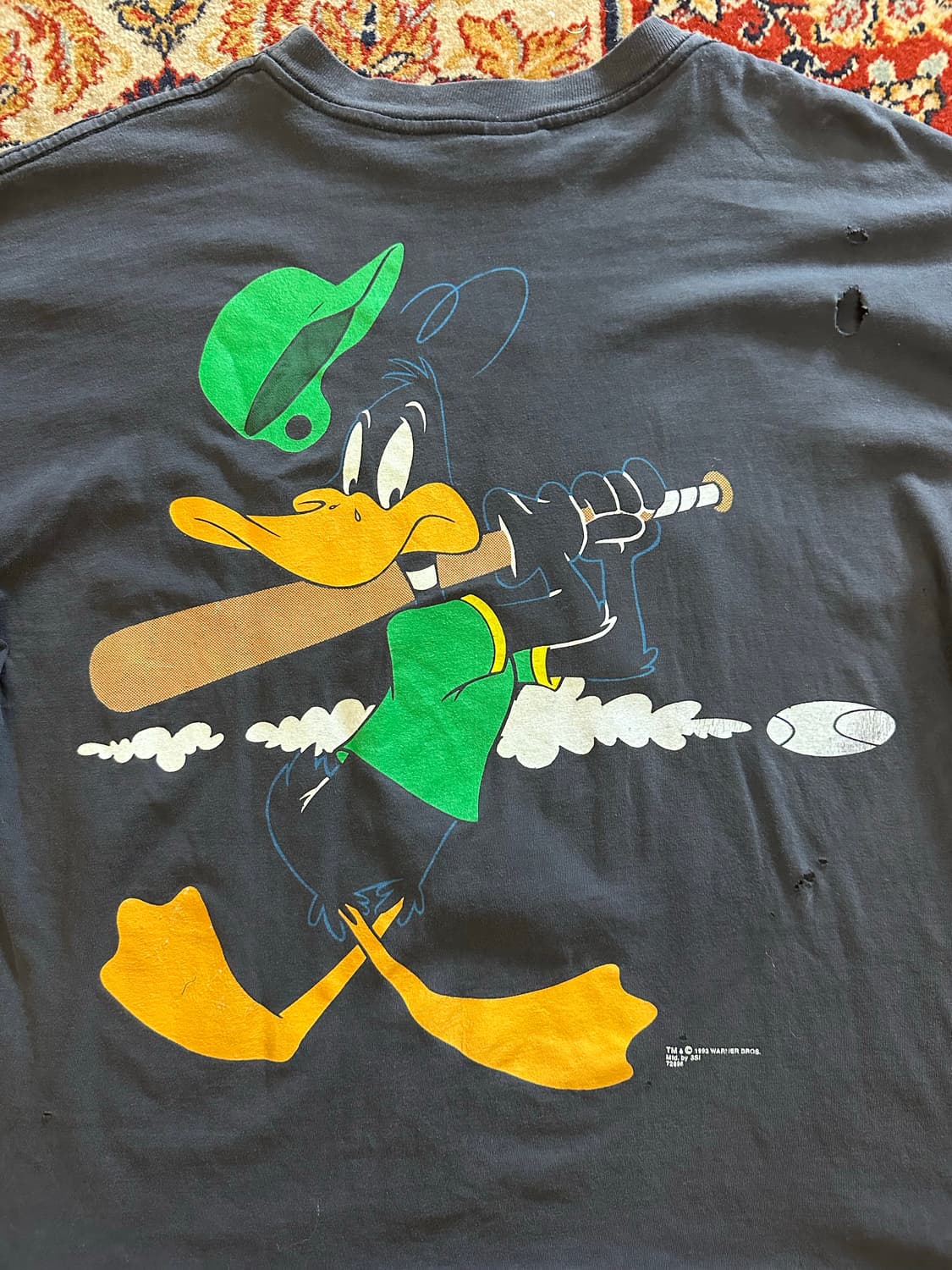90s 루니툰즈 벅스바니 & 대피덕 베이스볼 더블 사이드 티셔츠 - XL 상품이미지7