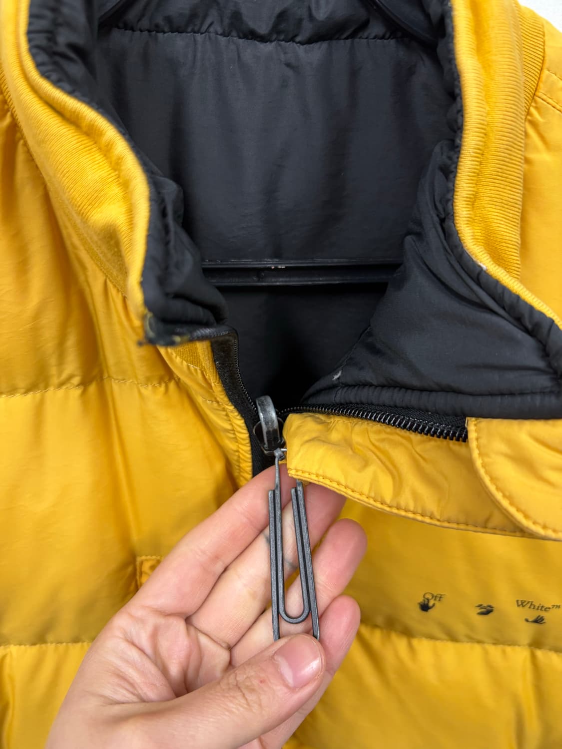 큐알인증)오프화이트 리버시블 숏 다운패딩 상품이미지5