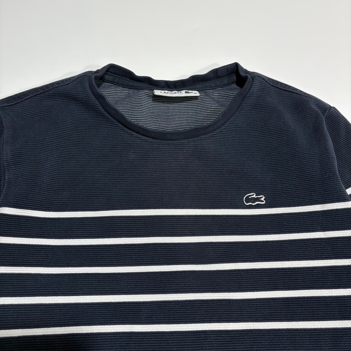 라코스테 네이비 스트라이프 긴팔 티셔츠 상품이미지2